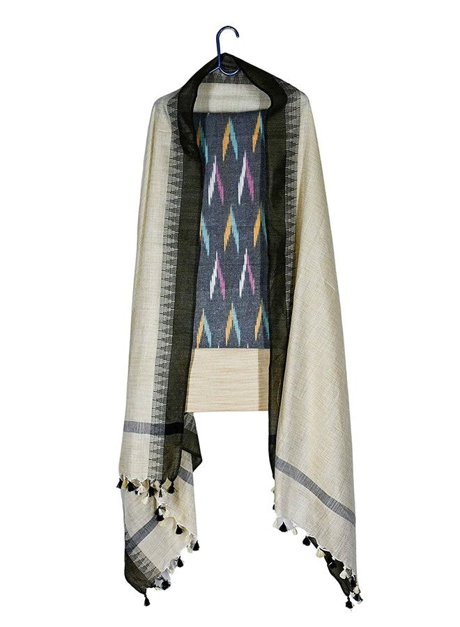 HAIDER ALI AND SONS Cotton Ikat Unstitched Suit Set for Women with Dupatta | Ikkat Salwar Suit Dress Material for Women - Image 1