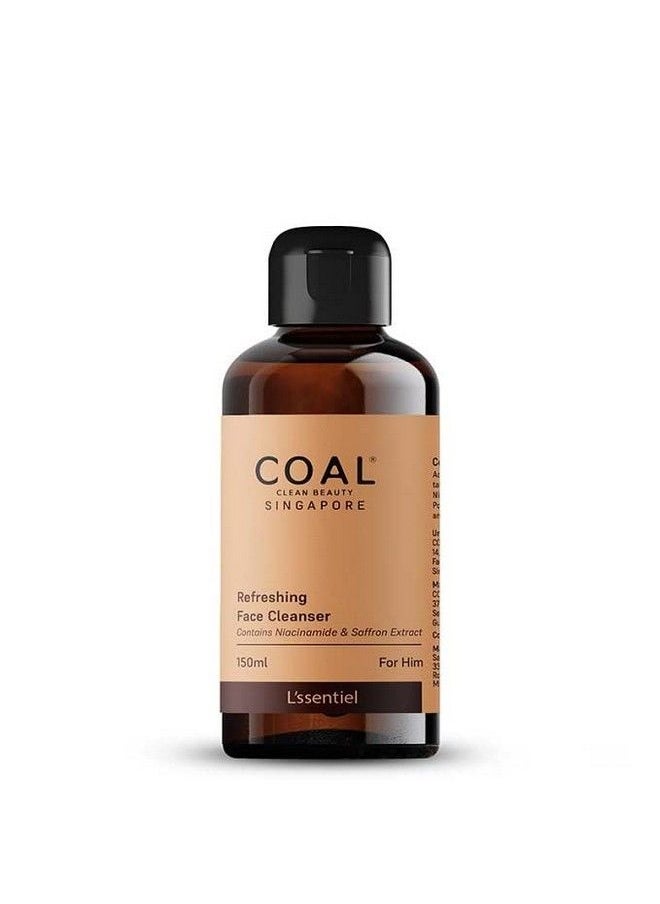 COAL CLEAN BEAUTY Refreshing Face Cleanser ; Saffron Extract Niacinamide Honey Decyl Glucoside Glycerin ; Deep Cleanses Pores Removes Oil & Dead Skin ; Men ; All Skin Types 150 Ml  - Image 1
