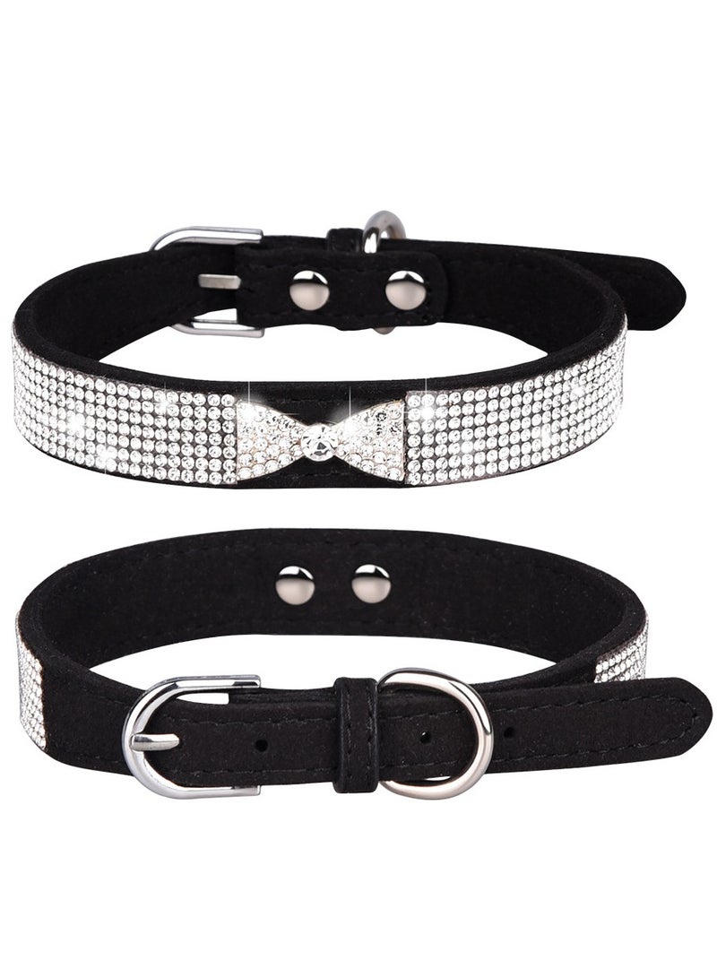 RTYY Cat Collar with Diamonds, Rhinestone Pet Collar Elastic Adjustable Collar Cat and Dog Small Pet Necklace Jewelry - Image 2