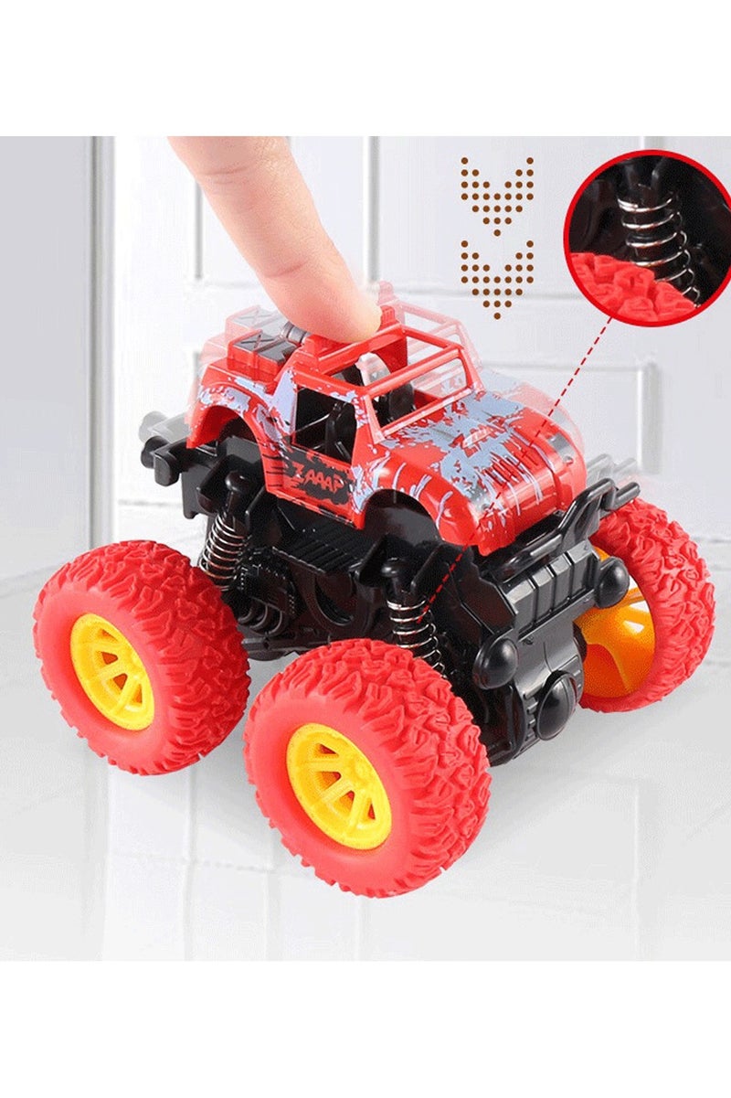 ACYYH Monster Truck Toy Cars Set, 4 Pack, Friction Powered Off Road Vehicles with Large Wheels, Multi Colour - Image 4
