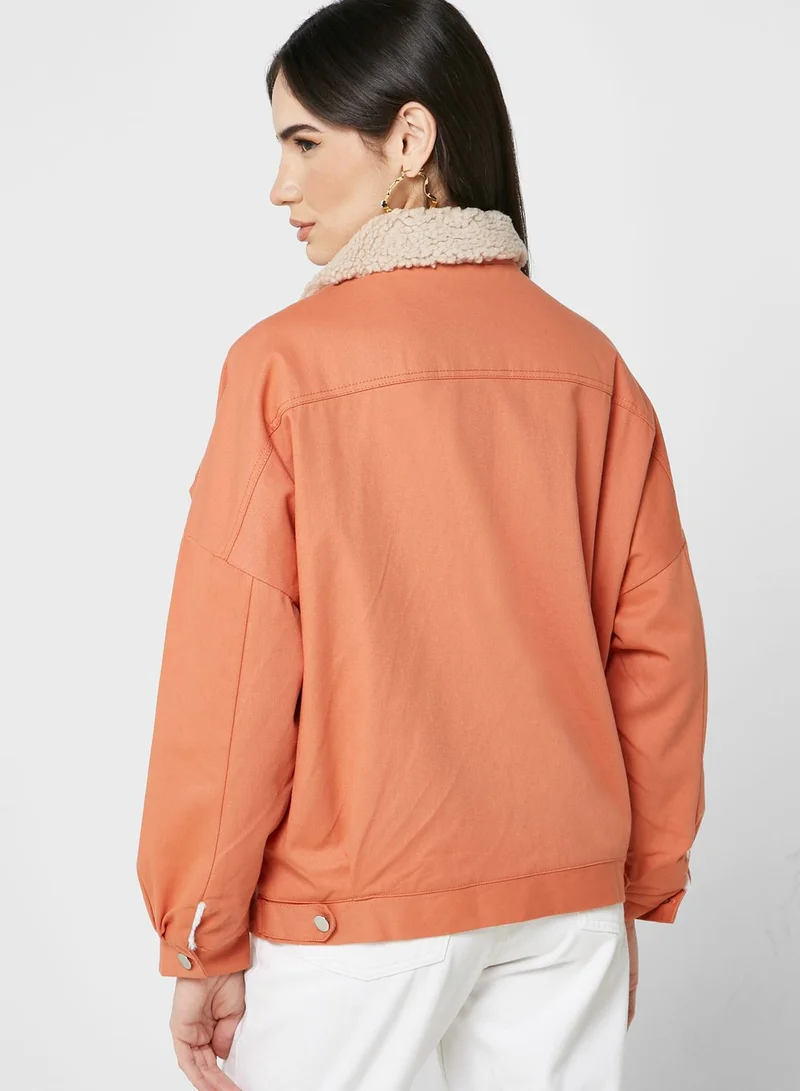 Ginger Borg Detail Jacket