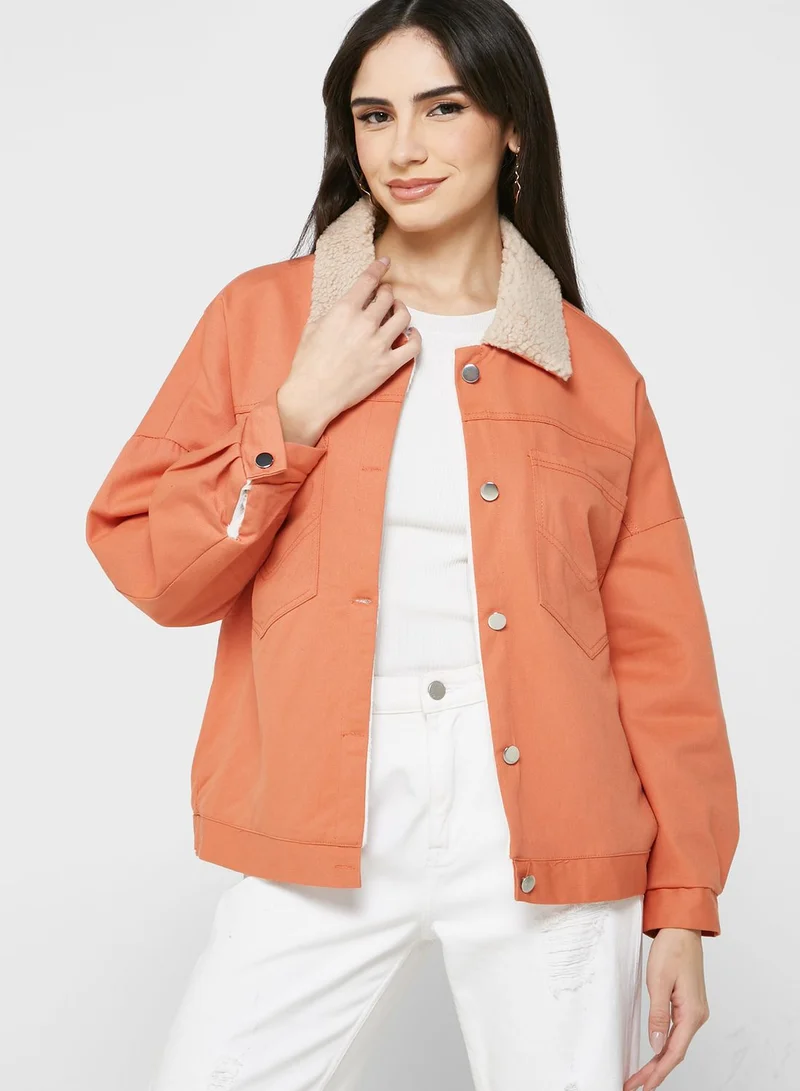 Ginger Borg Detail Jacket