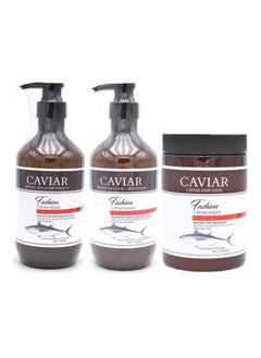 CAVIAR Caviar Fashion Damage Hair Repair Set 1x3 (Shampoo 750ml, Conditioner 750ml and Hair Mask 1000ml)  - Image 1