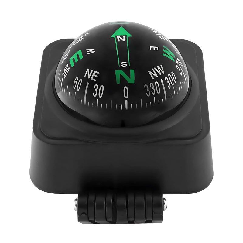 Small Car Compass Adjustable Angle Mounted Dashboard Decor Black 2 6 X 2 2 X 2 1 In - Image 2