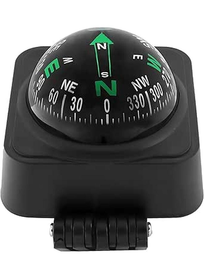 Small Car Compass Adjustable Angle Mounted Dashboard Decor Black 2 6 X 2 2 X 2 1 In - Image 1