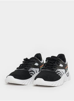 Styli Knitted Lace Up Graphic Print Sneakers  - Image 2
