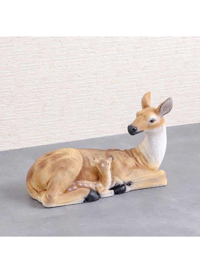 DANUBE HOME تمثال ديكور أنيق على شكل غزال 64×31×40 سم – تمثال رنّة أنيق بتشطيب عصري لتزيين الحديقة، غرفة المعيشة، القاعة، ردهة الفندق – لمسة منزلية فاخرة وفكرة هدية مميزة - Image 1