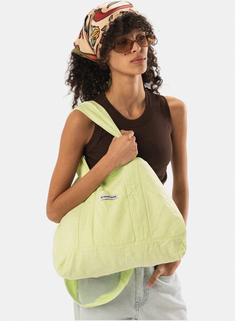 Lemon Gabardine Tote Bag