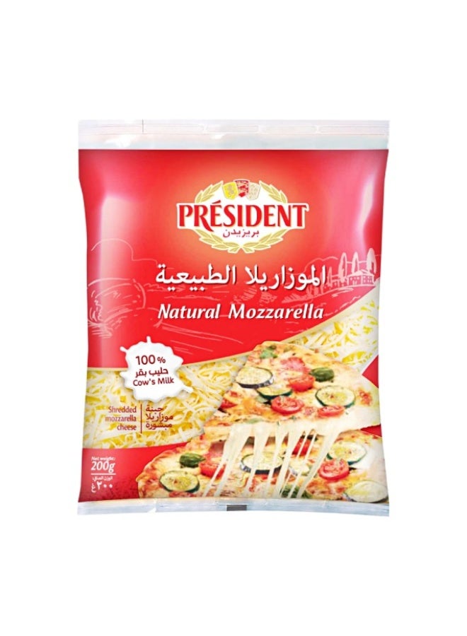 جبنة موتزاريلا, مبشور - 200 غ
