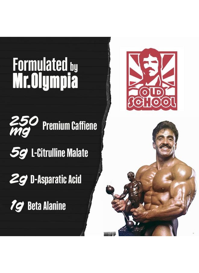 Old School Labs Ultimate 2 Stage Pre Workout for Explosive Energy, Massive Pumps & Laser Focus - Preworkout for Men & Women - Pre Workout Powder with Amino Acids - Natural Ingredients & 250mg Caffeine  - Image 4