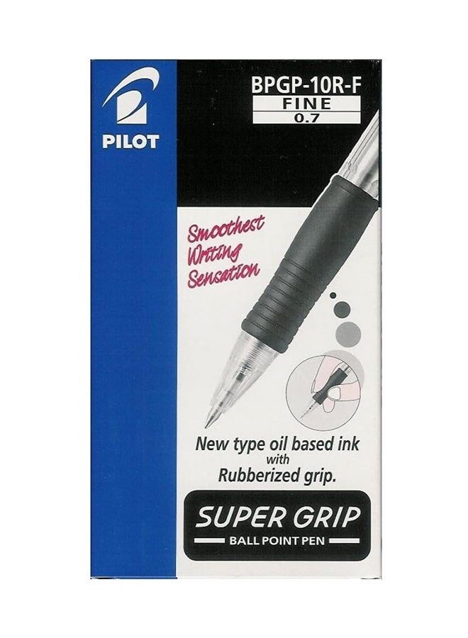 PILOT BPGP-10R-F-B SUPER GRIP BALL POINT PEN FINE BLACK - Image 1