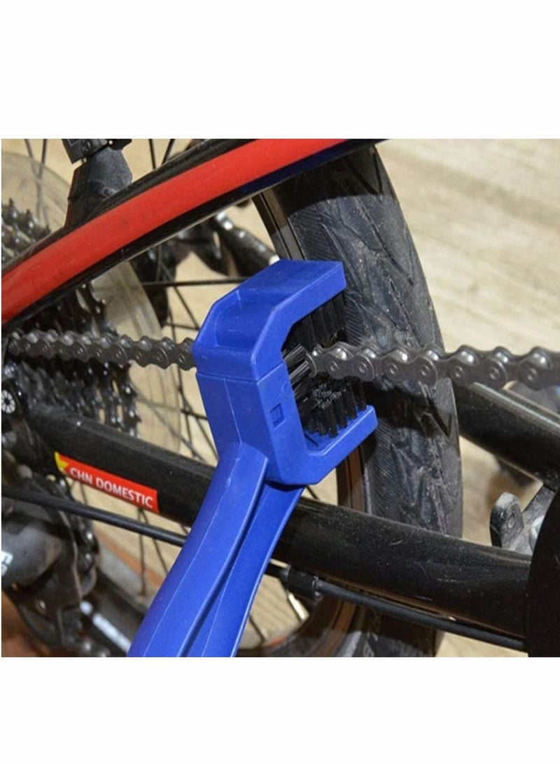 Excefore Cycling Motorcycle Bicycle Chain Crankset Brush Cleaner Cleaning Tool Blue - Image 2