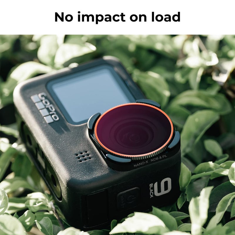 K&F Concept 4-Pack ND/PL Lens Filter ND8/PL ND16/PL ND32/PL ND64/PL Compatible for GoPro Hero12 /Hero11 /Hero10 /Hero 9 Black, ND&CPL 2-in-1 Filter Kit Protector for Go Pro 13/12/11/10/9 Accessories - Image 3