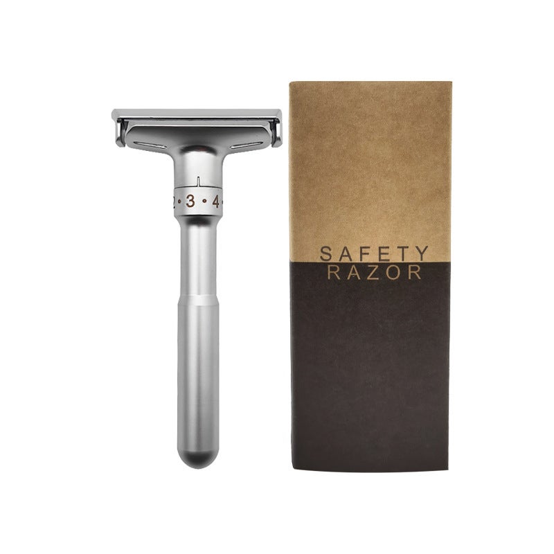 Safety Razor Razor Manual Razor Men'S Double-Sided Razor Blade Razor Blade Vintage Razor Silver - Image 2