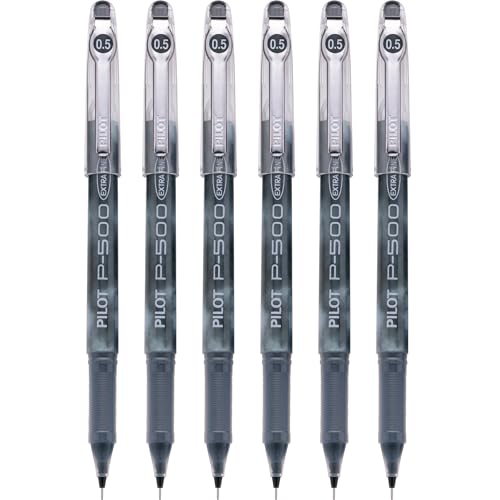 Pilot Precise P-500 Gel Ink Rolling Ball Pens, Extra Fine Point, Black Ink, 6 Pens - Image 5