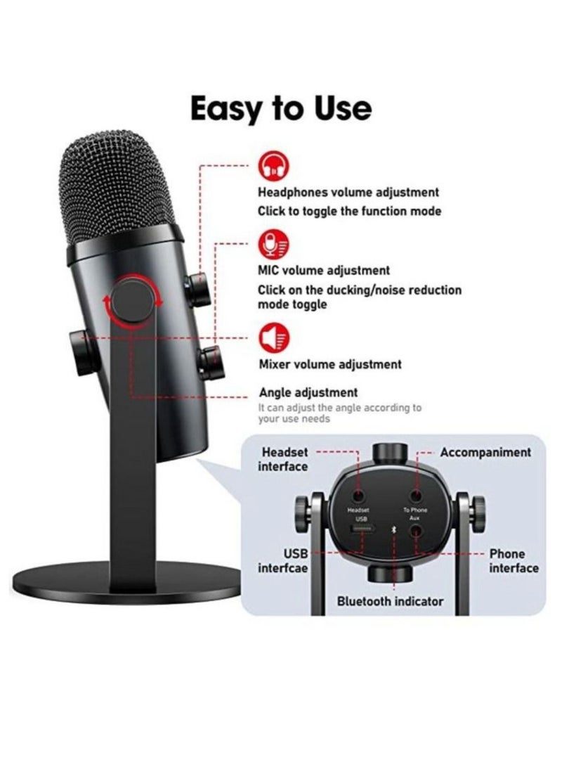 Jmary PW10 Professional Metal Voice Recording Usb Condenser Studio And Podcast Recording Gaming Microphones - Image 3