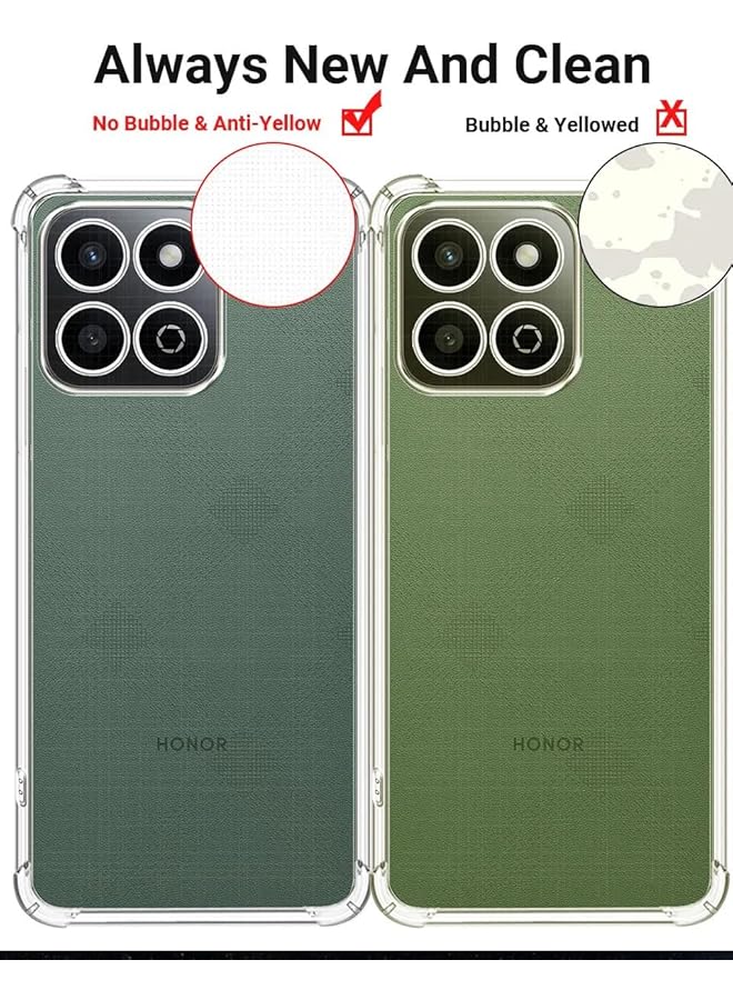 إيروريكس جراب شفاف متوافق مع هاتف Honor X7C، جراب خلفي ناعم شفاف من مادة TPU بتصميم رفيع مع وسادة هوائية مقاومة للصدمات من 4 زوايا وحماية عدسة الكاميرا - Image 4