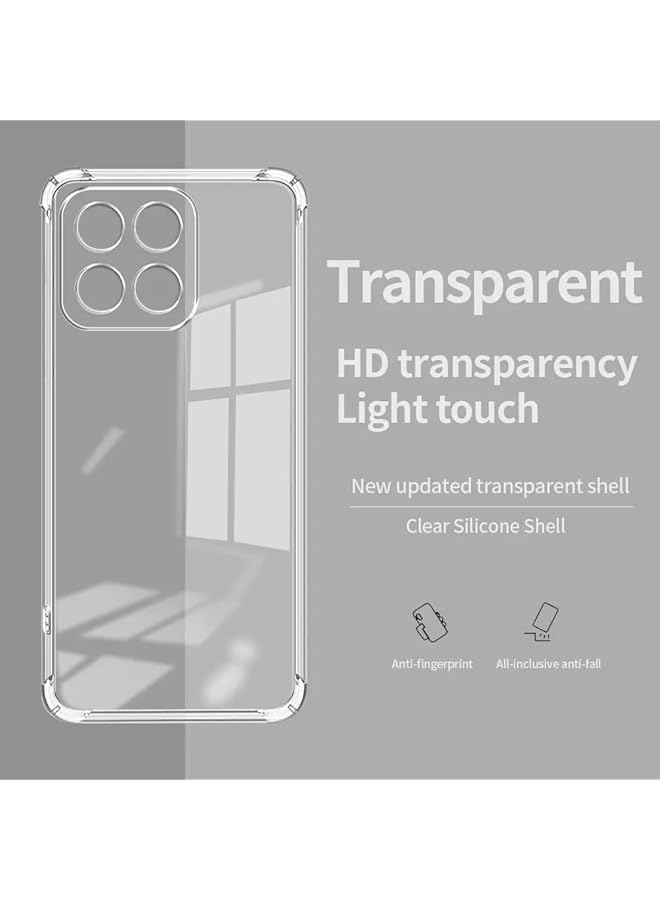 إيروريكس جراب شفاف متوافق مع هاتف Honor X7C، جراب خلفي ناعم شفاف من مادة TPU بتصميم رفيع مع وسادة هوائية مقاومة للصدمات من 4 زوايا وحماية عدسة الكاميرا - Image 2