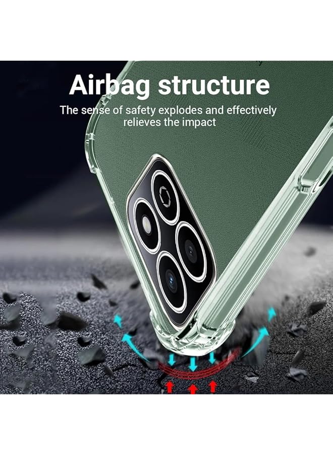 إيروريكس جراب شفاف متوافق مع هاتف Honor X7C، جراب خلفي ناعم شفاف من مادة TPU بتصميم رفيع مع وسادة هوائية مقاومة للصدمات من 4 زوايا وحماية عدسة الكاميرا - Image 3