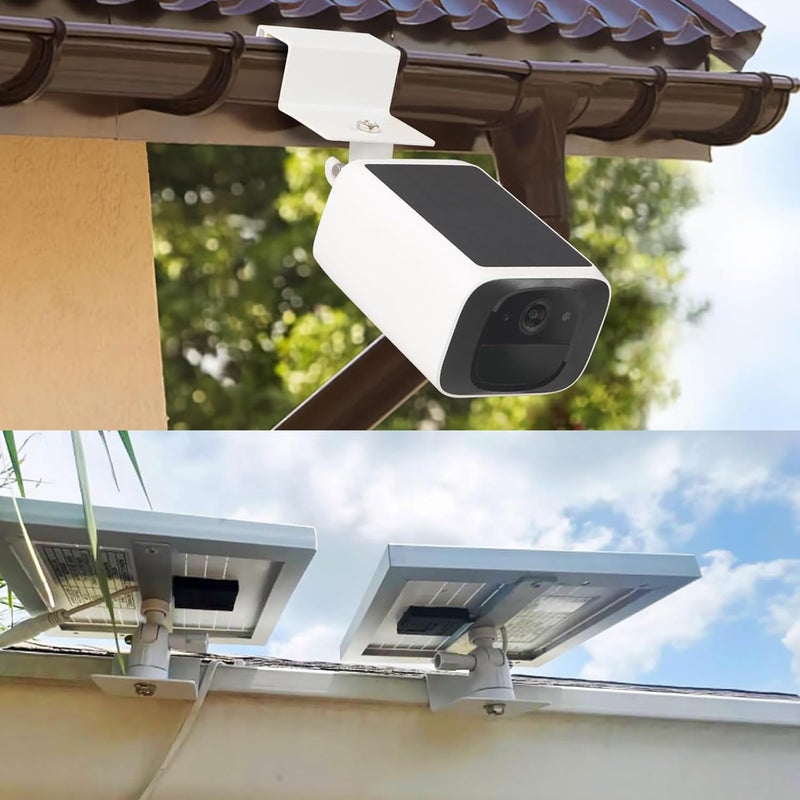 Tonton حامل جانبي مزدوج من تونتون متوافق مع كاميرا eufy Security SoloCam S220/C210، eufyCam 2C/2C Pro، 3/S330، 2/2 Pro، 3C/S300، قاعدة تثبيت مقاومة للعوامل الجوية قابلة للتعديل بزاوية 360 درجة لكاميرا Eufy Security - Image 5