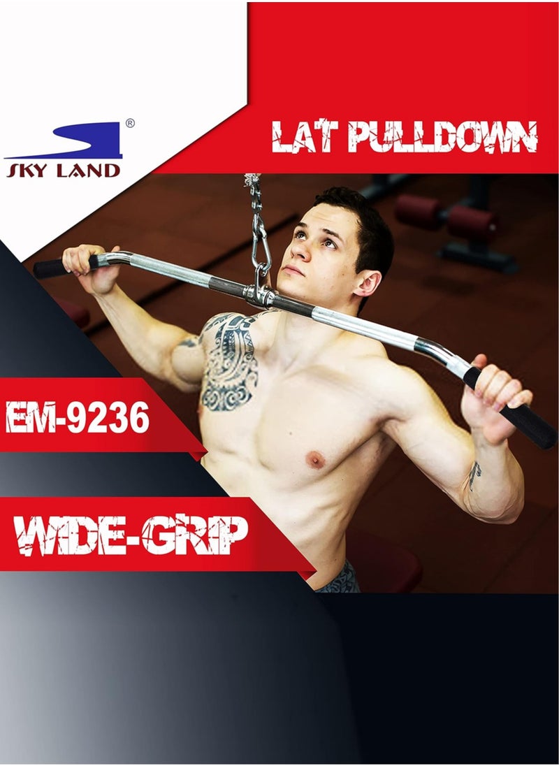 Sky Land Lat Pulldown Bar Weight Machine Accessories For Home Gym Training EM-9236-R Chrome  - Image 2