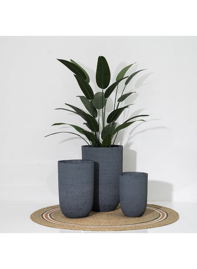 ROYAL FURNITURE Shane Fiber Vase Color Grey – 43x43x68  - Image 2