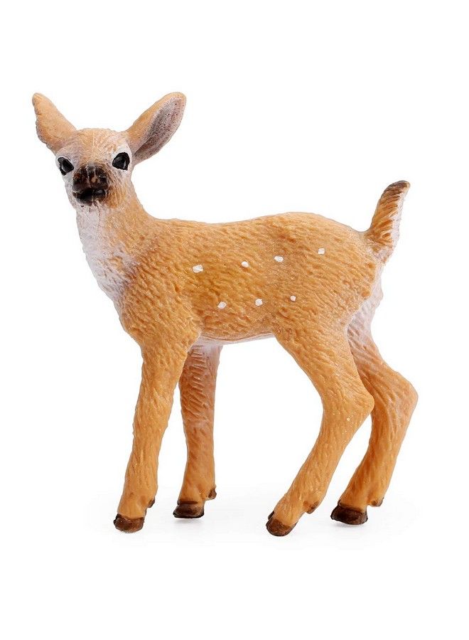 RESTCLOUD 12 قطعة تماثيل غزلان لتزيين الكعك، تماثيل غزلان، مجموعة من 12 حيوان غابة صغير - Image 4