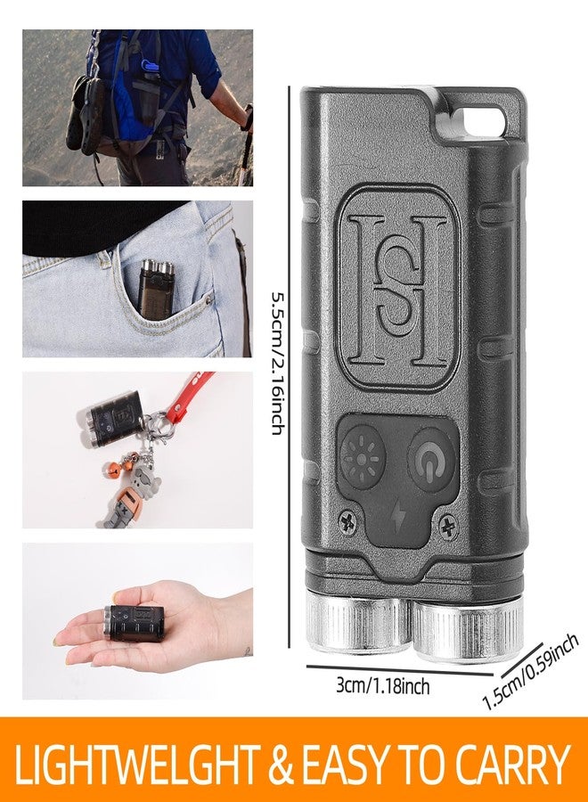KunHe K2 2 Pack 1000 High Lumens Pocket Flashlight Keychain Flashlight with Tail Magnet Super Bright Rechargeable Stocking Stuffers Mini Small Portable - Image 3
