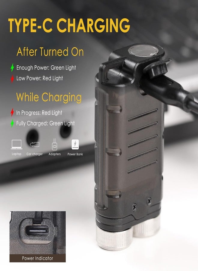 KunHe K2 2 Pack 1000 High Lumens Pocket Flashlight Keychain Flashlight with Tail Magnet Super Bright Rechargeable Stocking Stuffers Mini Small Portable - Image 4