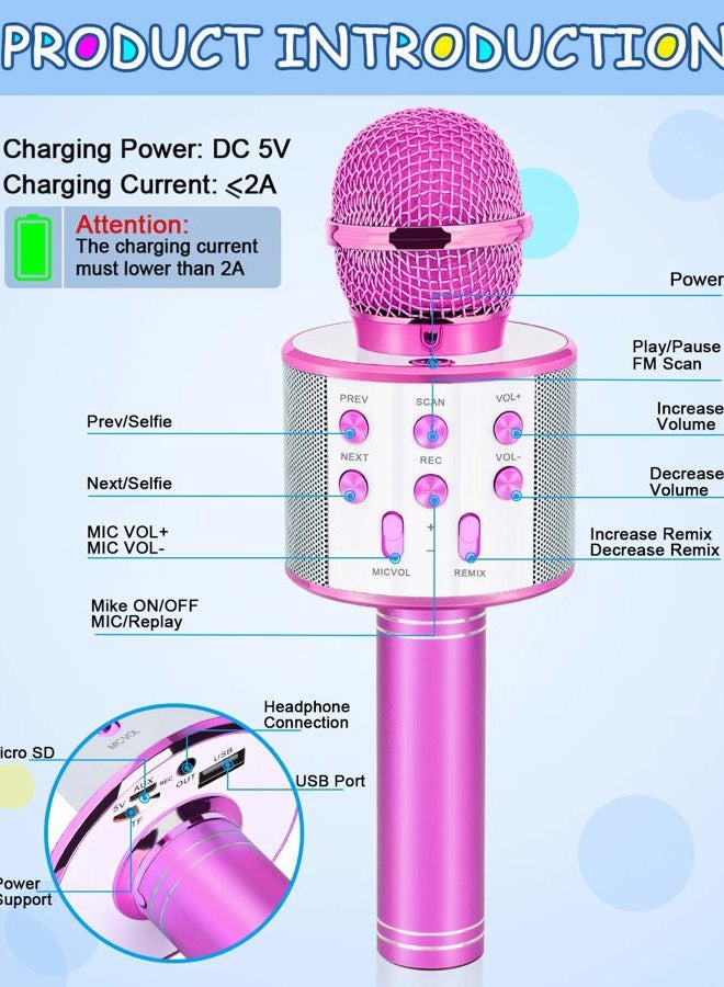 Dodosky Gifts for Girls Age 4-12, Karaoke Microphone Gifts for 4 5 6 7 8 9 10 11 12 Year Old Girls Toys for 4-12 Year Old Girls Birthday Gifts for 3-10 Year Old Girl - Purple - Image 2