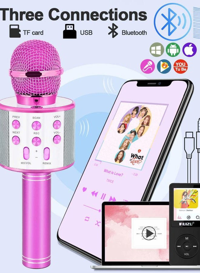 Dodosky Gifts for Girls Age 4-12, Karaoke Microphone Gifts for 4 5 6 7 8 9 10 11 12 Year Old Girls Toys for 4-12 Year Old Girls Birthday Gifts for 3-10 Year Old Girl - Purple - Image 3