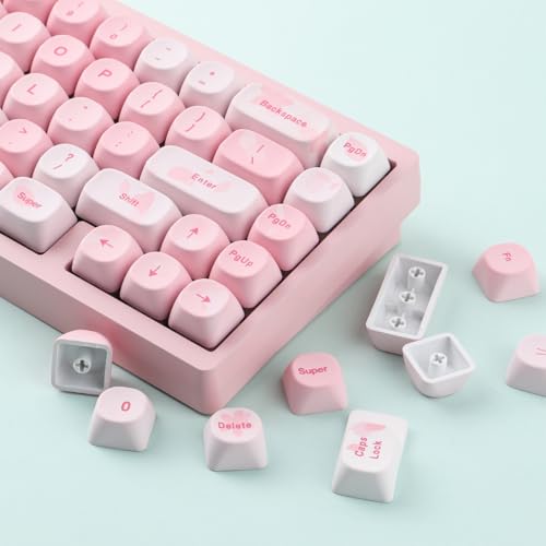 Tsungup MOA Keycaps-Cute Sakura,129 Keys Pink PBT Custom Cherry Blossom Keycaps 100 Percent,Dye Sub Key Caps Keyboard Keycap Set for MX Switches Mechanical Keyboard(only keycaps) - Image 3