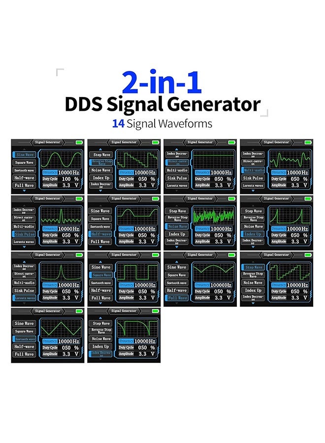 DSO153 Digital Portable Oscilloscope Signal Generator 2in1 1MHz Bandwidth 5MSa/s Sampling Rate Electronics Repair Tools (DSO-153) - Image 4