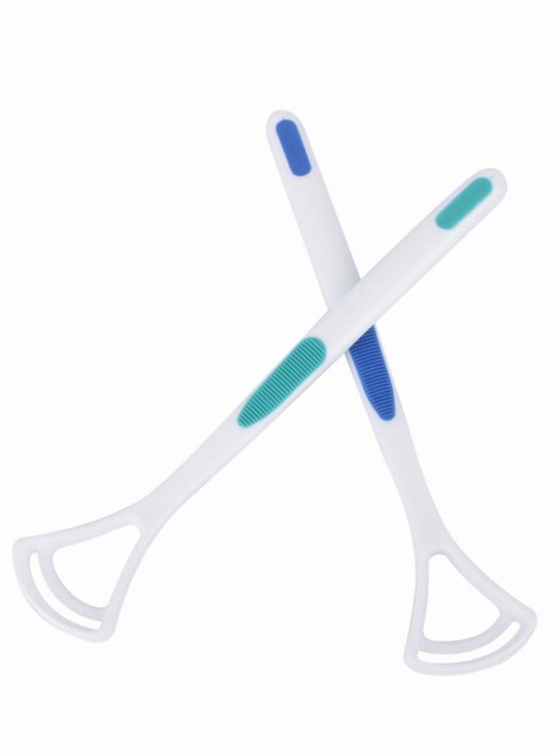 Tongue Cleaning Scraper Portable Reusable Tongue Scraper Tongue Cleaner for Oral Cleaning and Reducing Bad Breath 2PCS - Image 1