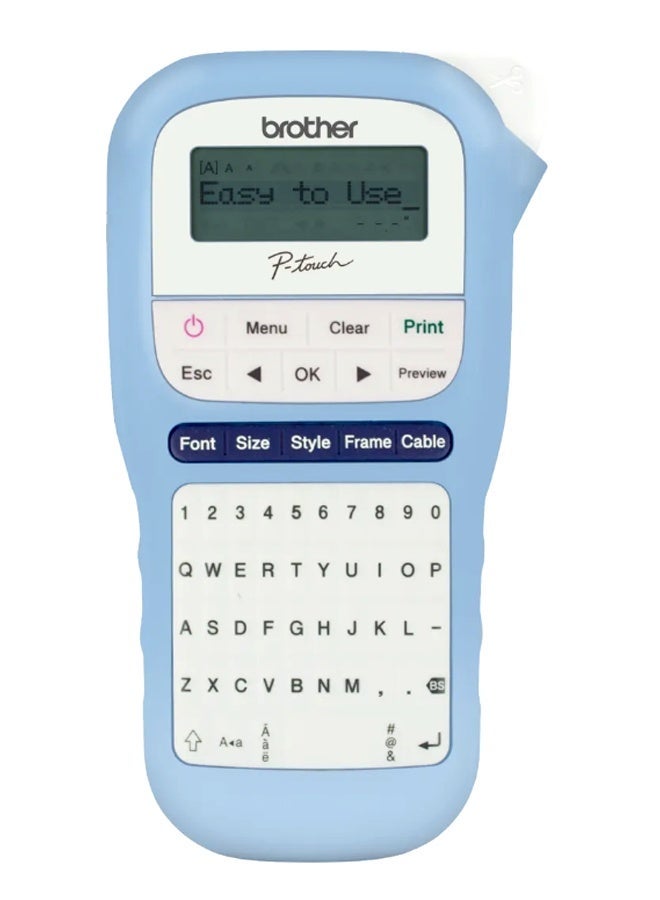 Brother PT-H110 Label Printer For Home And Office, Light Blue - Image 1