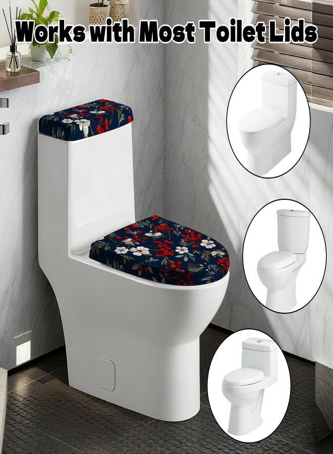 seewan Christmas Toilet Lid Cover, Dust Splash Resistant Toilet Seat Cover and Toilet Tank Cover Set,Reusable Home Bathroom Accessory Decoration - Image 4