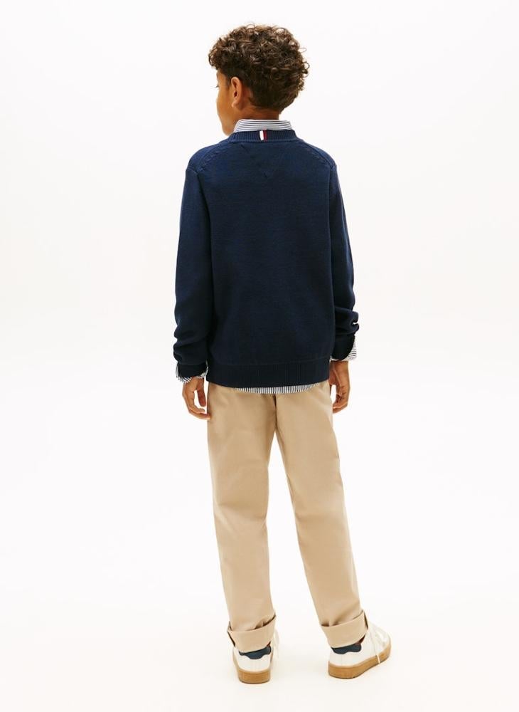 TOMMY HILFIGER Kids Monotype Graphic Sweater - Image 2