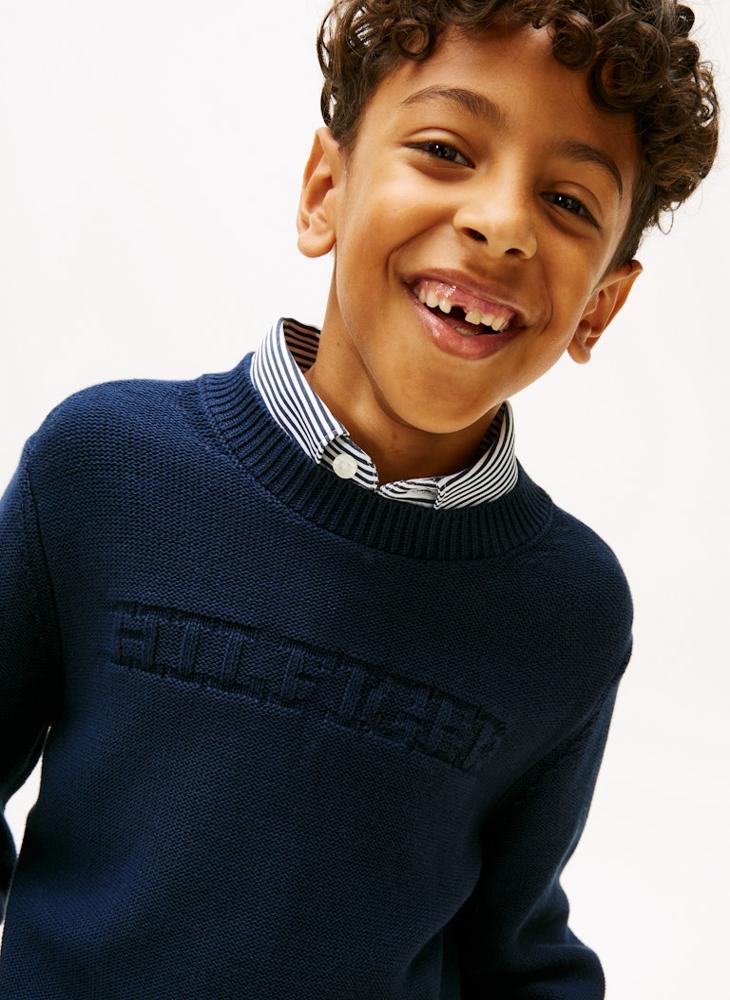 TOMMY HILFIGER Kids Monotype Graphic Sweater - Image 1