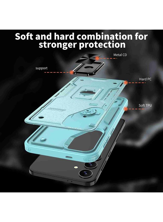 اس-توب جراب لهاتف Samsung Galaxy S21 5G، جراب هاتف هجين من مادة TPU مع حامل حلقي من الكمبيوتر الشخصي - Image 4