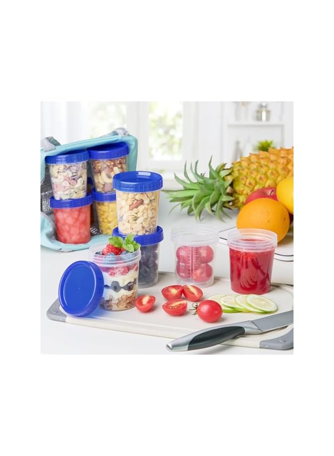 Green Tiger 10 Pack 4oz Salad Dressing Container, Small Condiment Containers with Screw Lids, Reusable Plastic Food Storage Containers for Sauce, Jam and Snack, Stackable Dip Sauce Containers (120ML) - Image 3