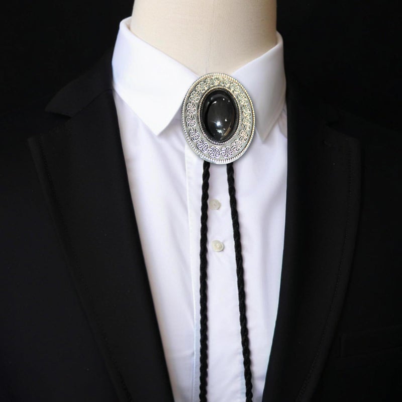 DVDKOLA Bolo Tie Handmade Vintage Bolo Ties for Men Western Cowboy Leather Necktie Bolo Tie Rodeo Accessories for Men Women 2Pcs - Image 4
