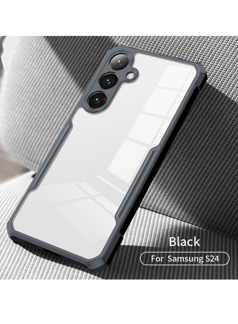 Case Cover for Samsung Galaxy S24,Thin Lightweight Cover Soft TPU Bumper + Acrylic Clear Back Case Cover - Image 2