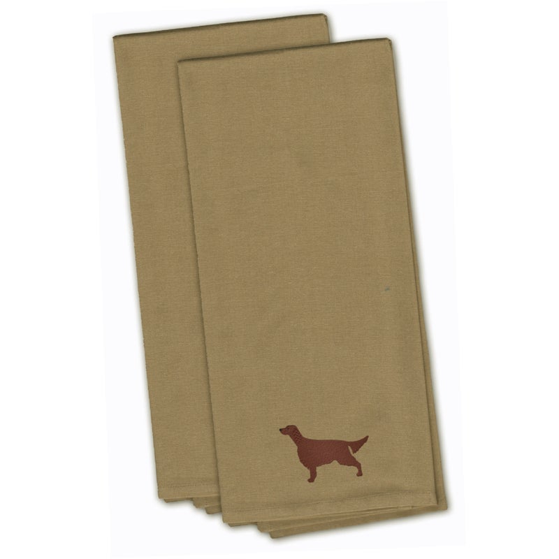 Caroline's Treasures ""Caroline's Treasures BB3393TNTWE Irish Setter Tan Embroidered Kitchen Towel (Set of 2)  28"""" x 19""""  Multicolor""