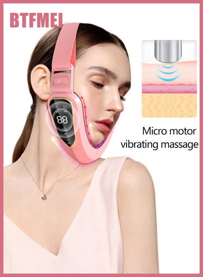 BTFMEI V Shape Face Massager, Double Chin Reducer with 12 Adjustable Levels, EMS Face Slimming Device, Microcurrent Face Lift Machine with LED Photon Therapy for Skin Tightening & Anti-Wrinkle Care - Image 3