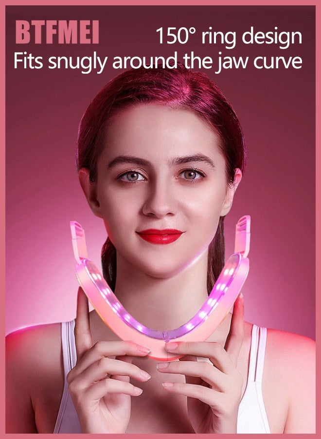 BTFMEI V Shape Face Massager, Double Chin Reducer with 12 Adjustable Levels, EMS Face Slimming Device, Microcurrent Face Lift Machine with LED Photon Therapy for Skin Tightening & Anti-Wrinkle Care - Image 2