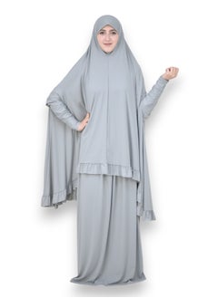 DAMAS COLLECTION Two Piece Islamic prayer dress women with sleeve - Prayer Clothes for Women - Prayer Abaya For women - Jilbab 2 piece, Umrah essentials for women - Prayer set  - Image 1