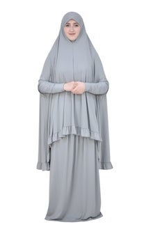 DAMAS COLLECTION Two Piece Islamic prayer dress women with sleeve - Prayer Clothes for Women - Prayer Abaya For women - Jilbab 2 piece, Umrah essentials for women - Prayer set  - Image 4