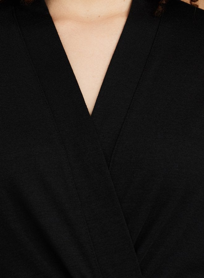Styli Jersey Ruffle Sleeves & Hem Robe  - Image 3