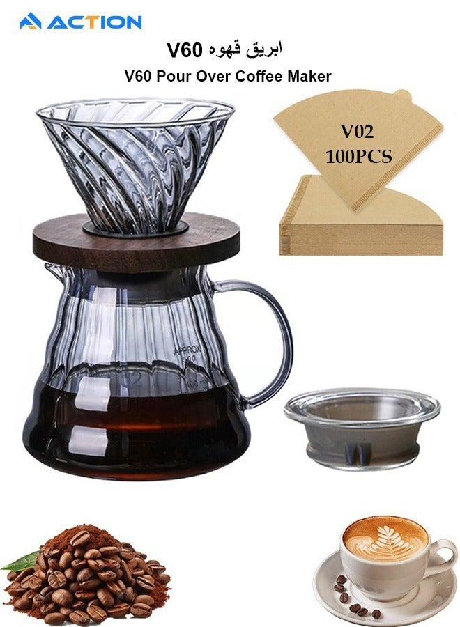 ACTION V60 Coffee Machine Drip Brew Set Contains 3 pieces - Image 1
