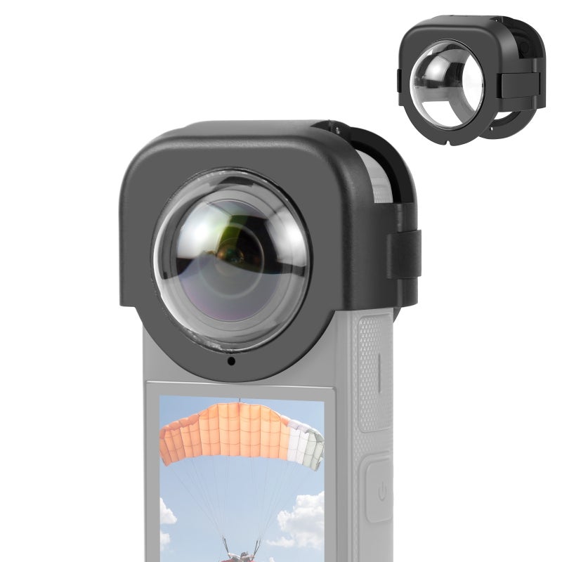 غط عدسة كاميرا بانوراما PU975 غطاء واقي شفاف للعدسة متوافق مع ملحقات كاميرا Insta360 X4 - Image 1
